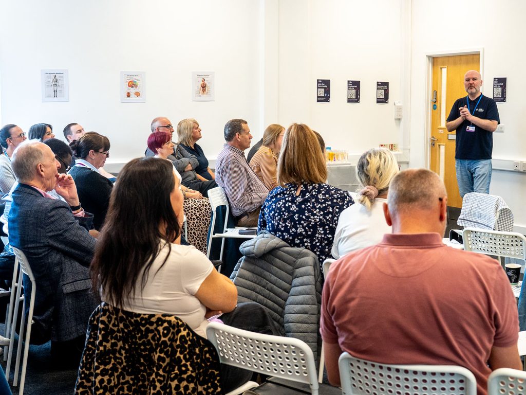 As from Ethical Workforce Solutions training students on the Experiencing Dementia Course at Ellesmere Port Training Center